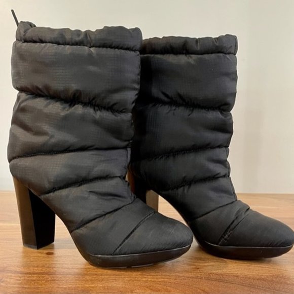 Coach Isabella Black Heeled Snow Boots - Picture 4 of 10